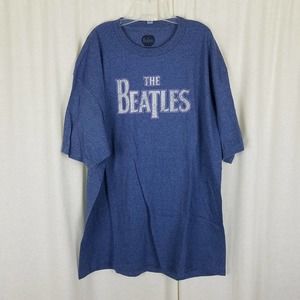 NWOT The Beatles 2012 Apple Corps TShirt Mens size XL Spellout Logo Blue 50/50